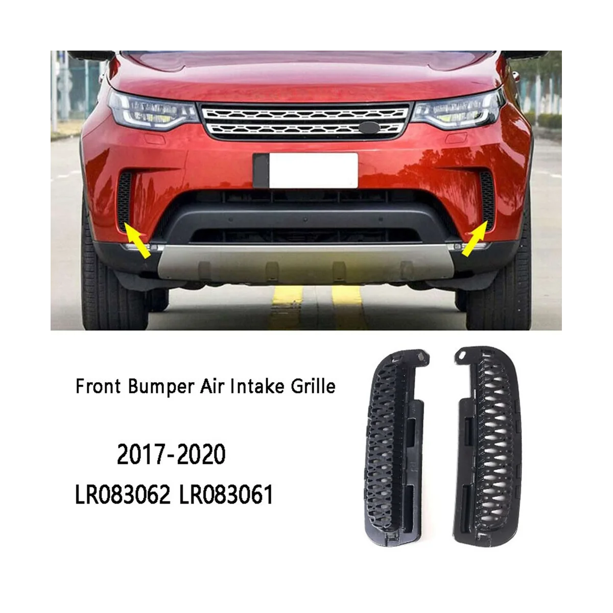 LR083062 LR083061 Air Inlet Side Grille Front Fog Light Grille Protector Auto for Land Rover Discovery