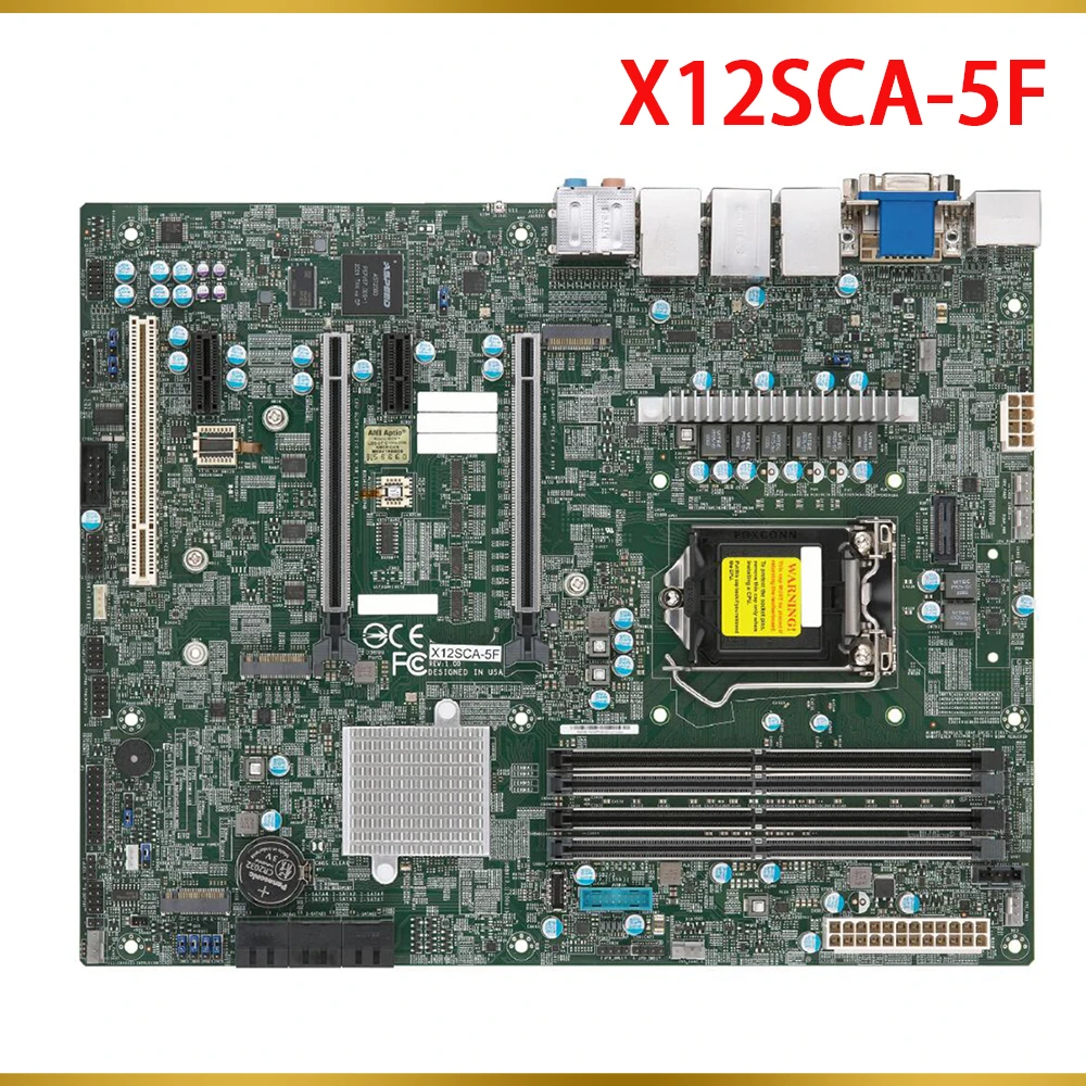 

For Supermicro Workstation Motherboard 11th Generation Core i5/i7/i9 Xeon W-1300 Processors LGA-1200 DDR4 PCI-E 4.0 X12SCA-5F