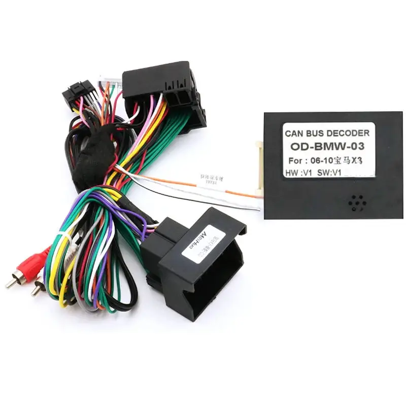 Accesorios para Car auto Radio Canbus Box Decoder OD-BMW-03 For BMW X3 E83  Radio 2 Din GPS 16 PIN Wiring Harness Power Cable