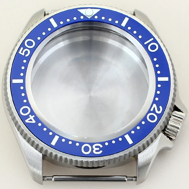 

38mm High Quality Watch Case Parts Blue Ceramic Bezel For Mod SKX Seiko Nh35 Nh36 Nh38/34 Movement 28.5mm Dial Sapphire Crystal