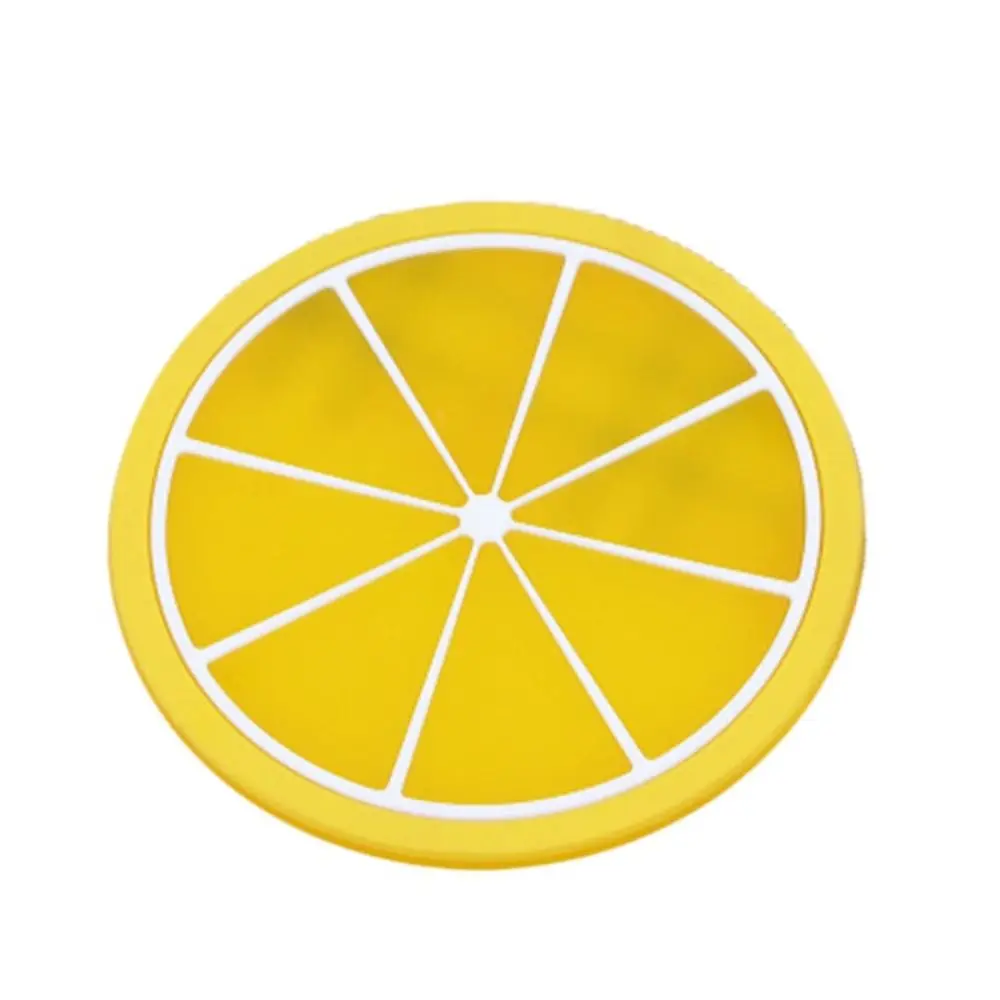 

Table Decorations Silicone Fruit Shape Cup Coaster Non -slip Anti -hot Cup Mat Round Cup Insulation Pad Dining Table