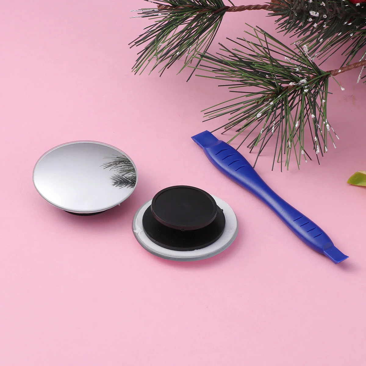 

1 Pair Blindspot Mirror 360 Wide Angle Curved Convex Car Vehicle Side Rearview Mirror Small Round Paste Type Easy Install Safe