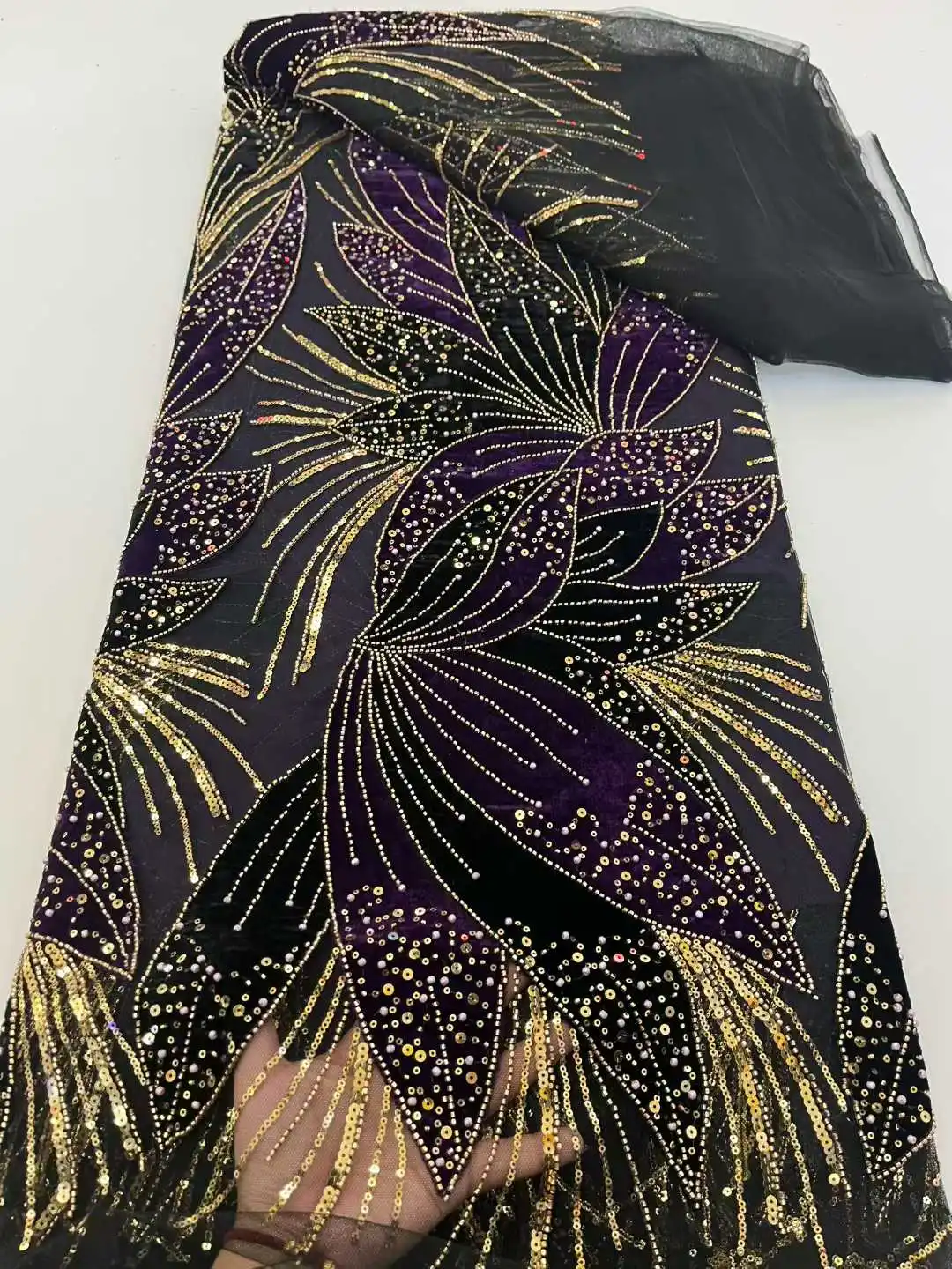 Африканская кружевная ткань, нигерийская вышивка, бархатный тюль, кружево, элегантный французский бисер, блестки, кружевная ткань для свадебных платьев