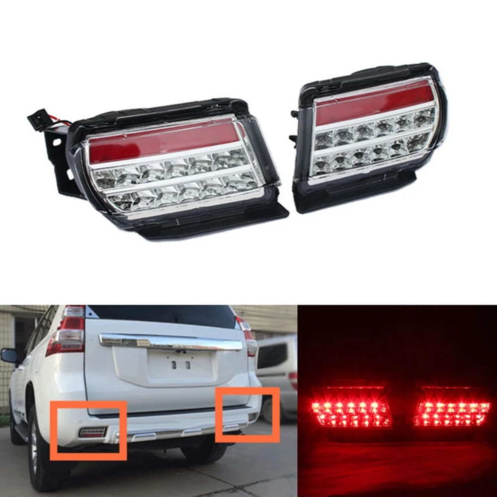 

Rear Bumper LED Fog Lamp For Toyota Land Cruiser Prado LC150 FJ150 4000 2700 2010-2017 Car Tail Foglight Bulb Signal Brake Light