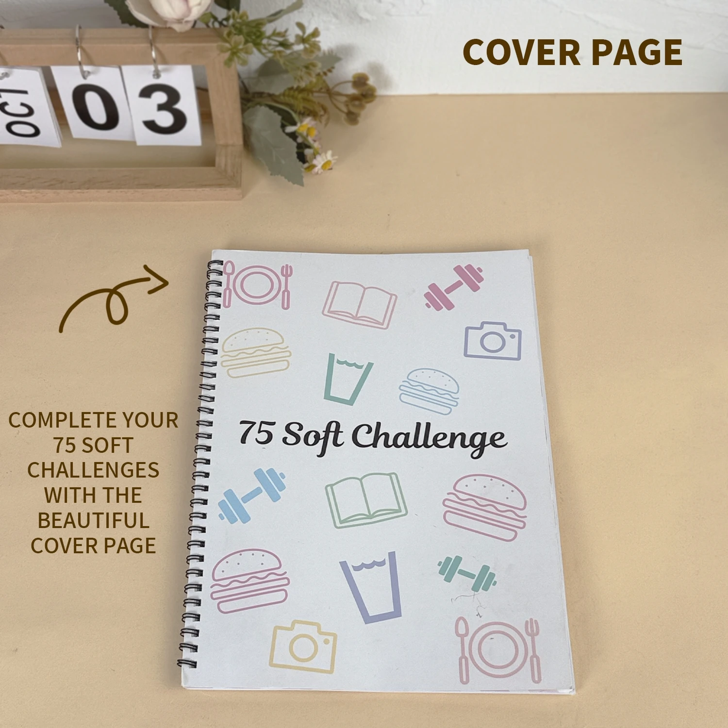 75-Day Goal & Habit Tracker Planner Notebook, Daily Weekly Productivity Journal for Students & Professionals