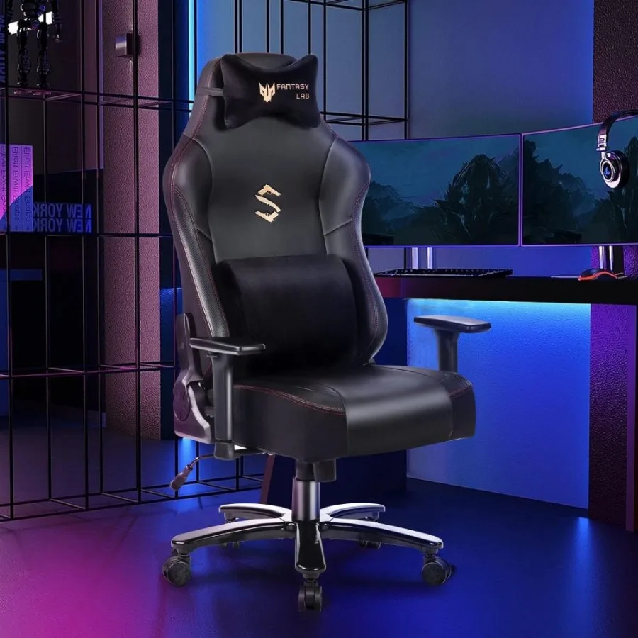 Gaming Stuhl mit Massage funktion Racing Gamer Stuhl mit Massage Lenden wirbel stütze Gaming Sessel 180kg Belast barkeit 55