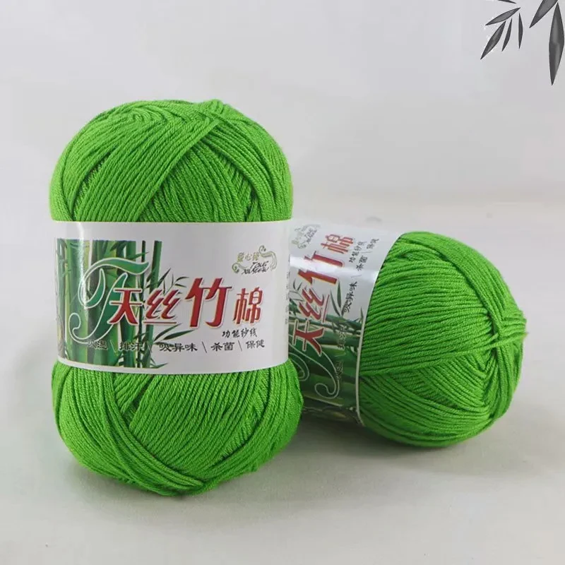 1pcs Kniting Bamboo Cotton Yarn Warm Soft Natural Knitting Crochet Knitwear Wool Yarn Bamboo Fiber Cotton