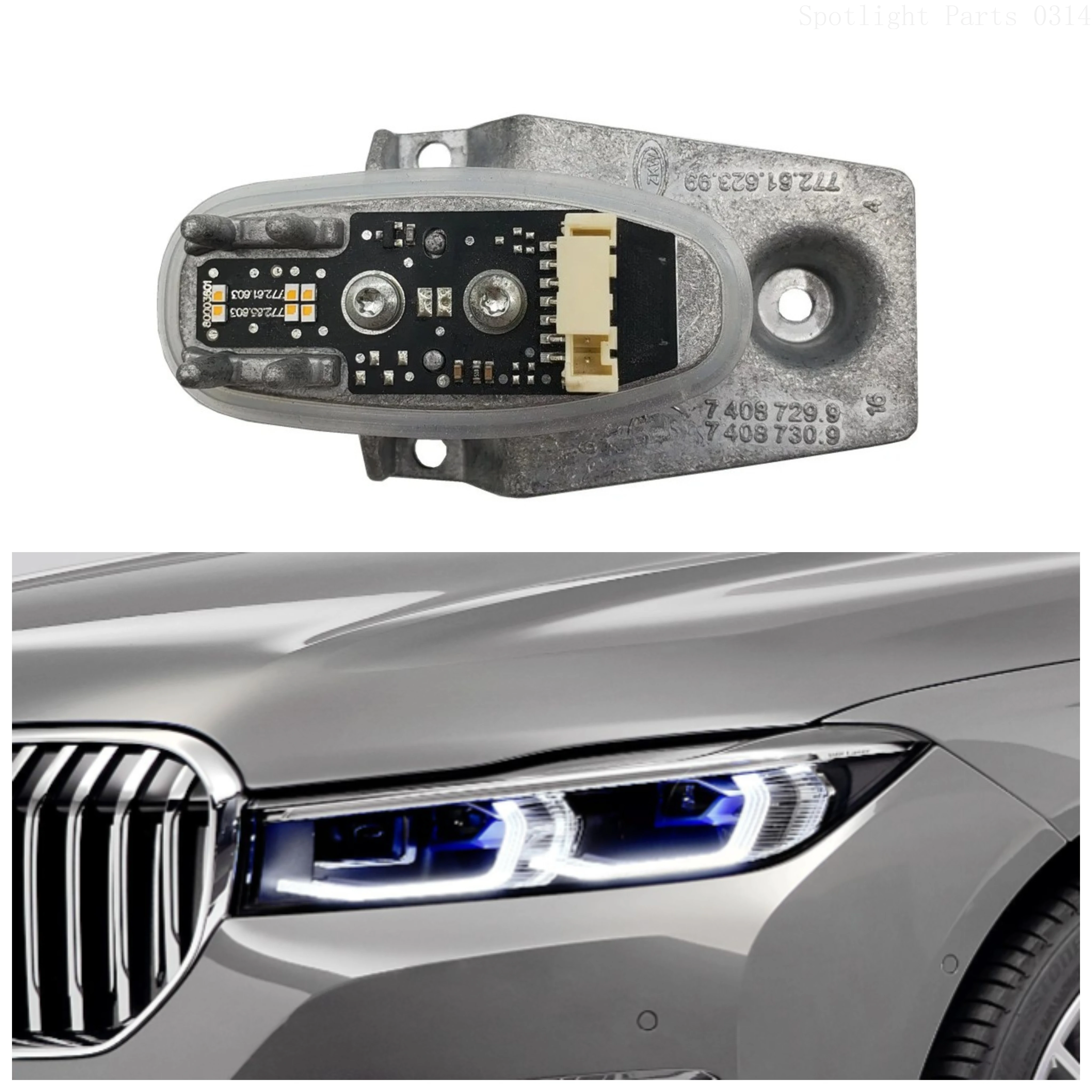 

For BMW G11 G12 LCI 2017 After Headlight Turn Indicator LED Module DRL Daytime Running Light Module OE 63117440359 63117440360