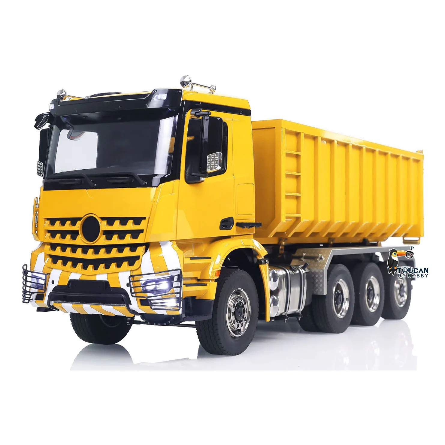 

1/14 RC гидравлический самосвал 8x8 рулонный полный самосвал задний мост рулевое управление модель строительной машины