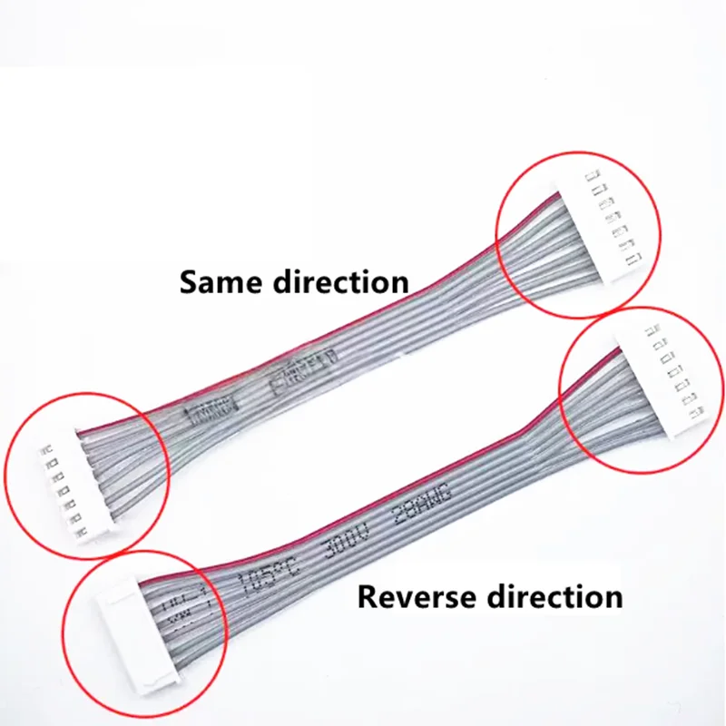 5Pcs XH2.54 XH 2.54mm Gray Flat Ribbon Cable 2/3/4/5/6/7/8/9/10P/12 Pin Female Plug Terminal Cable 2651 Core spacing 1.27mm