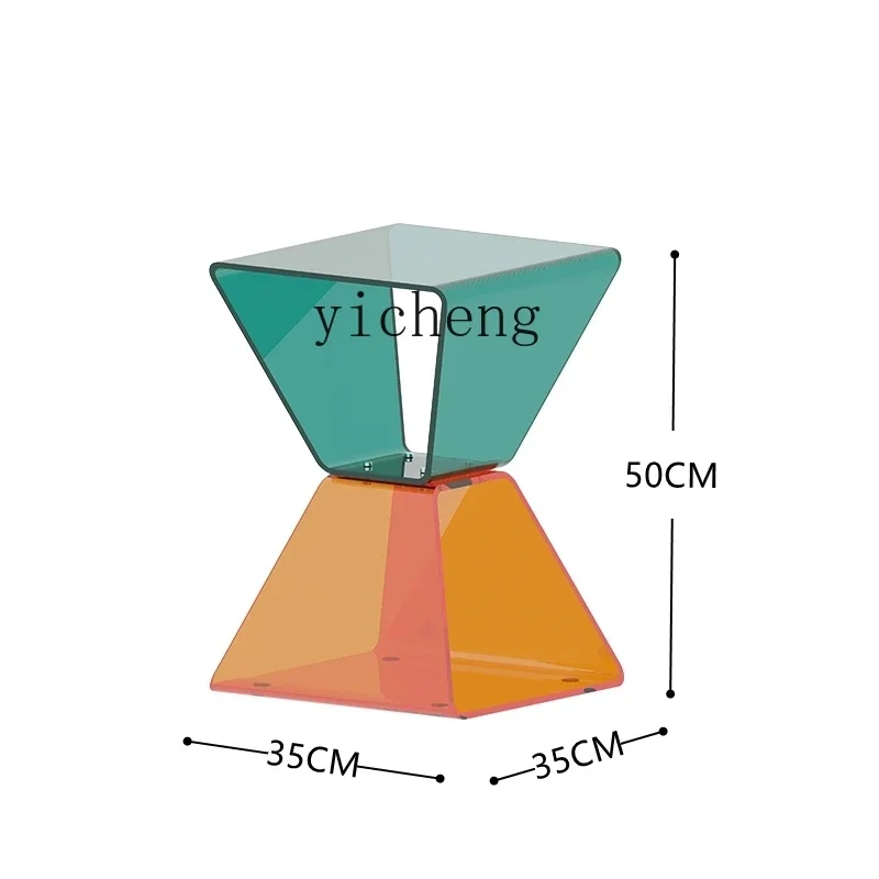 creative hourglass edge few acrylic living room coffee table living room simple sofa leisure table