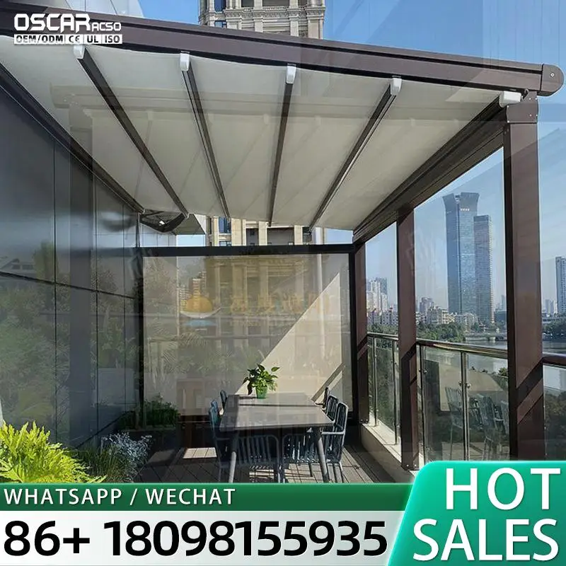 3x3 3x4 3x5 3x6 4x3 4x4 4x6 6x3 6x4 Modern Designs Swimming Pool Electric Pergola Roof Side Sun Screen Installation for Outdoor view 3