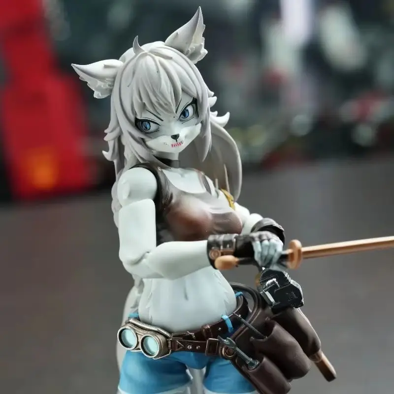 Figurki Anime Oryginalny Postać Naprawczy 1/12 Wilcza Dziewczyna Leah Anime Piękność Futrzane Dziewczyny Figurki Akcji Model Zabawki Dla Fanów