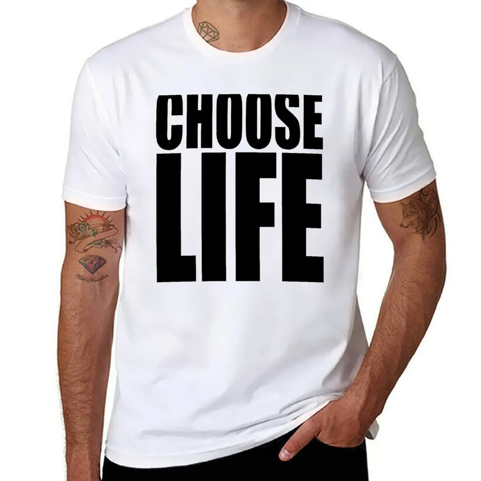 

Choose Life Wham T-Shirt vintage t shirts Luxury man oversize t-shirts man man t shirt plus size men clothing