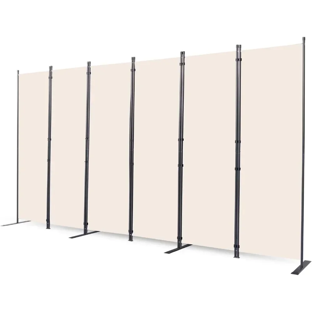 Room Divider 6 Panel Folding Privacy Screens With Wider Support Feet Partition Separator Home Decor Garden