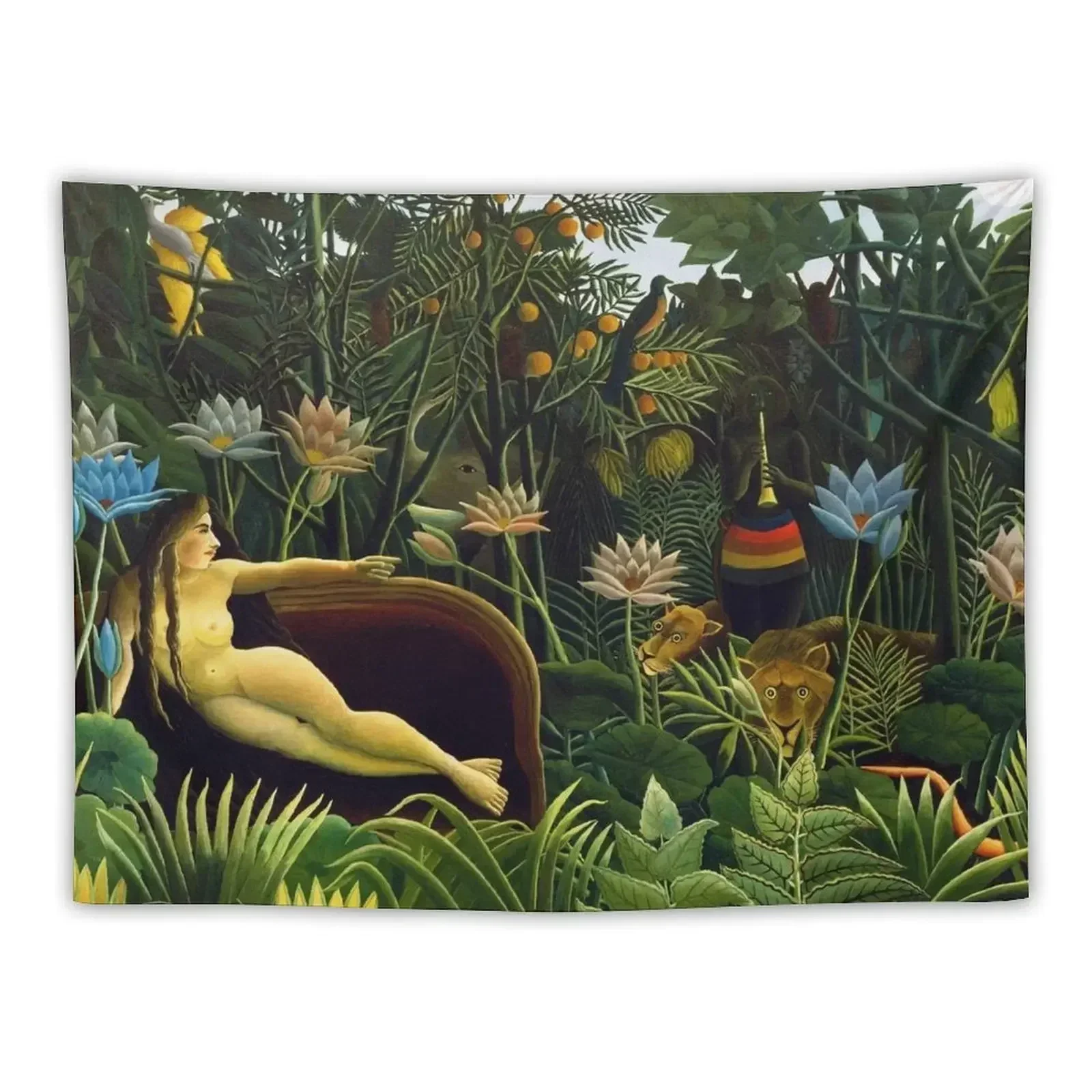 The Dream by Henri Rousseau (1910) Tapestry Room Decoration Aesthetic Room Decor Aesthetic Tapestry