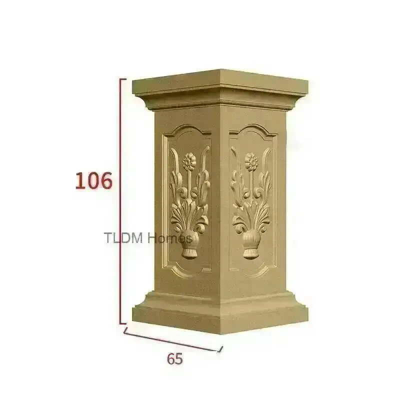 ABS Roman Steel Durable Plastic European Pier Column Square Base Mold Home Gardening Outdoors Flower Pot Base Cement Mold r