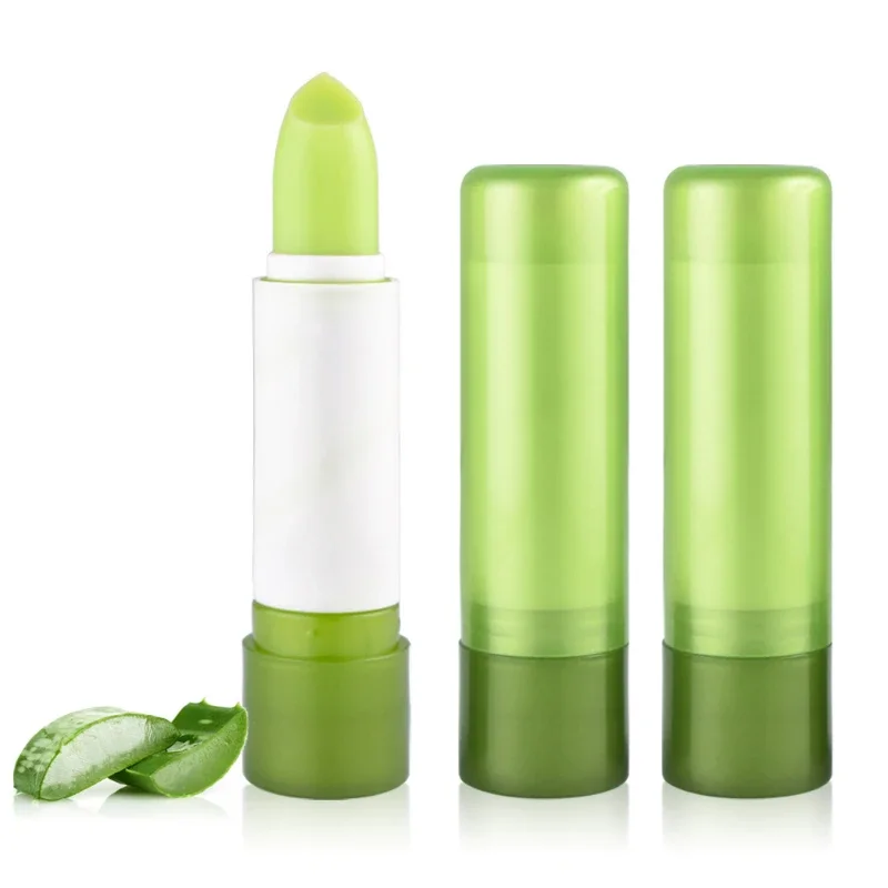 Nuevo bálsamo labial teñido que cambia de Color Natural, lápiz labial de Aloe Vera, barras de labios de larga duración, bálsamo, maquillaje, bálsamo labial, brillo de labios