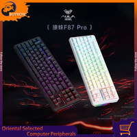 2025 New AULA F87 Pro Gasket Gaming Mechanical Keyboard 75% TKL Layout Wireless Hot-Swap RGB Custom Bluetooth Keyboard Colors