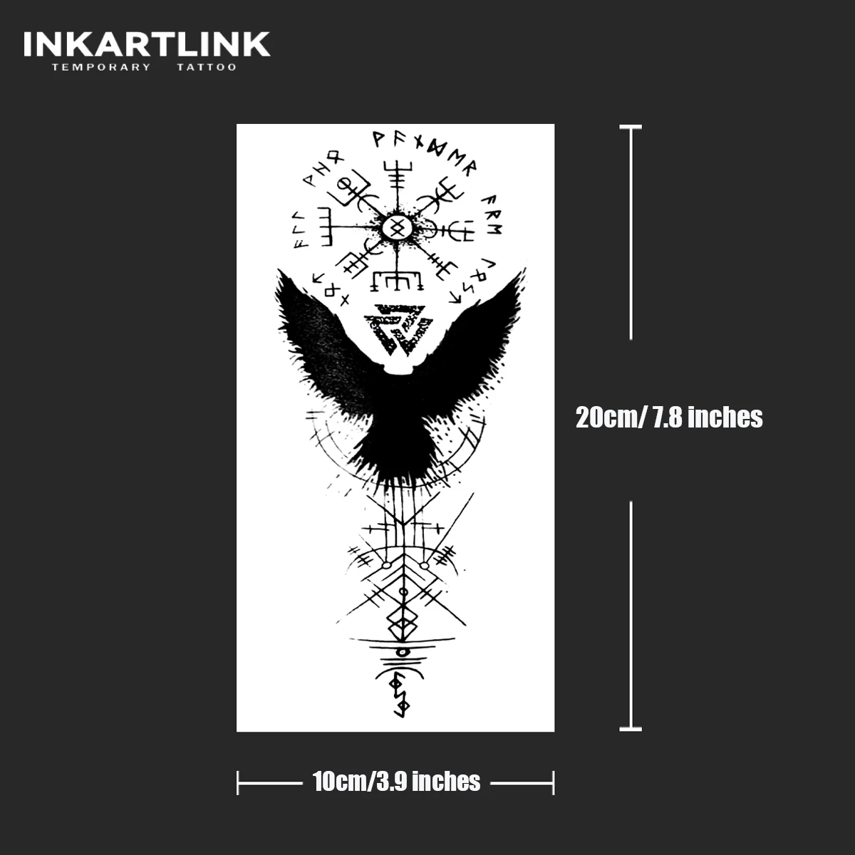 Temporäres Tattoo mit bösem Symbol, hält bis 15 Tage, neue Technologie, magischer, wasserfester, semi-permanenter Aufkleber.