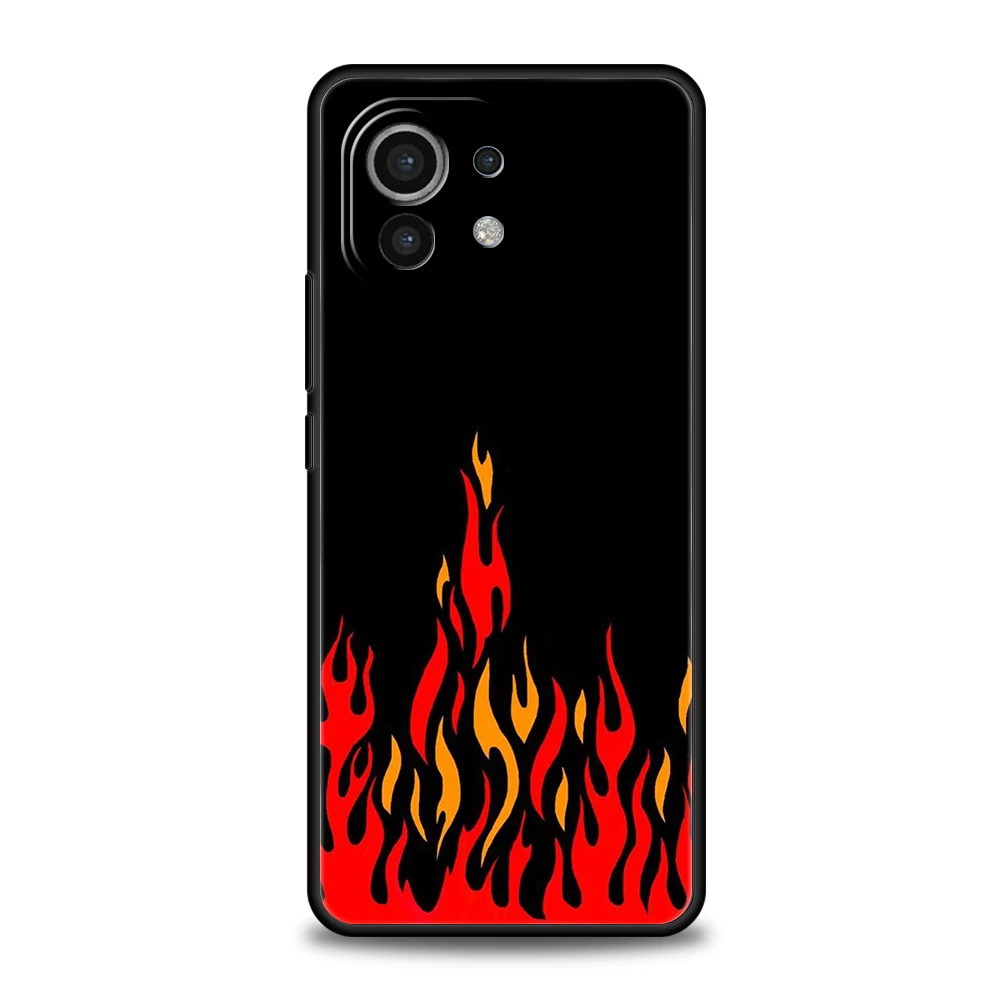 Face Flame Man Phone Case for Xiaomi Poco F6 F5 F4 F3 X6 X5 X4 X3 NFC M5 M4 M3 C51 C50 C55 GT 5G Silicone Cover Capas Fundas Bag