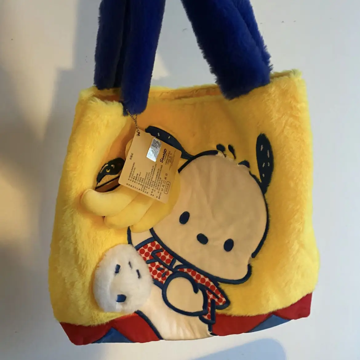 Sac à main en peluche Sanurgente Pochacco, sac de rangement de grande capacité, cadeaux animés, gels de dessin animé mignons, pendentif lancé, hiver, nouveau Kawaii