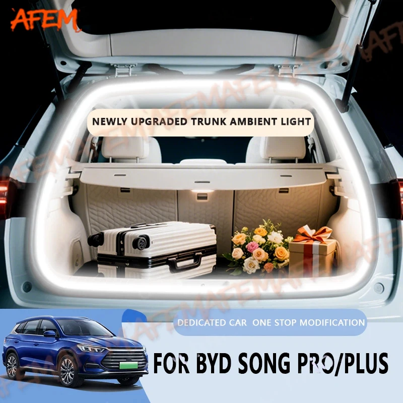 For BYD Seal U/Song plus/Sealion 6 Trunk light modification light Atmosphere lights White warm white Rear Trunk LED Light Bar