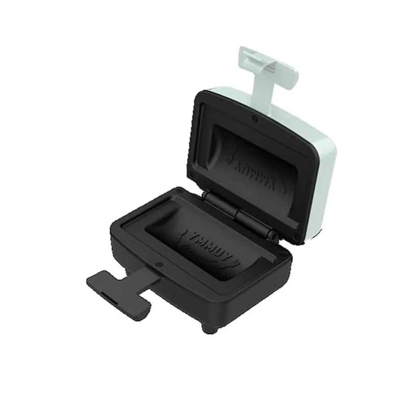 朝食サンドイッチメーカー-コンパクト電気サンドイッチメーカー-ノンスティックプレート付き-インジケーターライト-滑り止めハンドル-両面