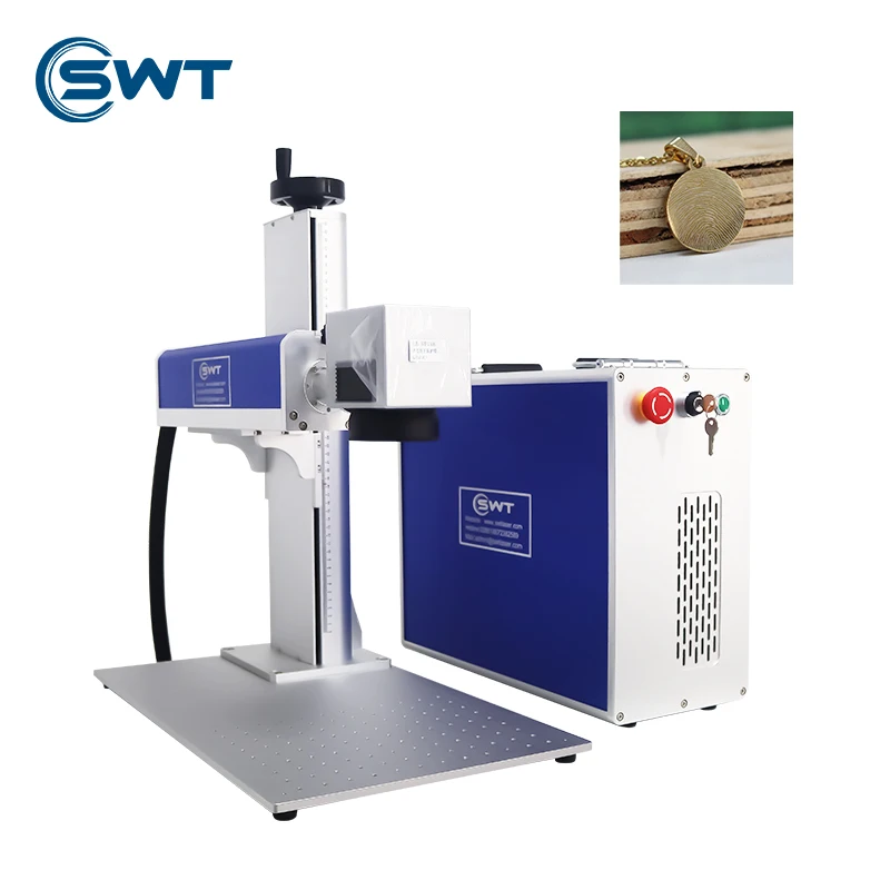 SWT Laser Full Automatic Conveying Continuous 20W 30W 50W 100W DIY Gift Automated Portable Fiber Laser Printer Marking Machine