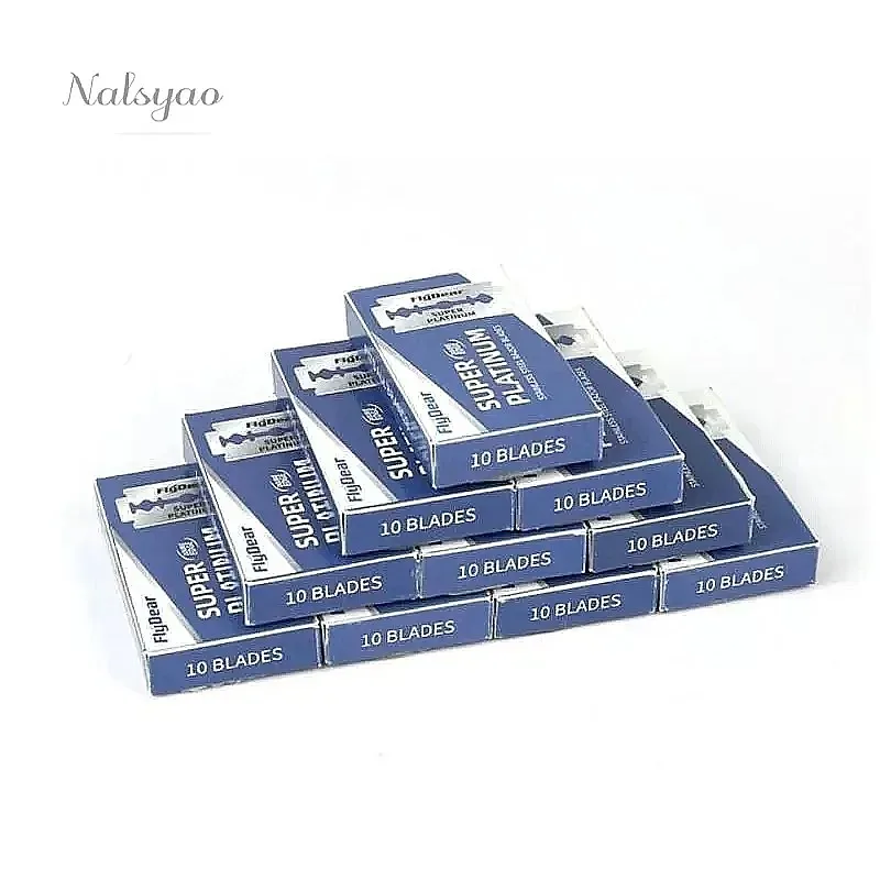 10-100Pcs Stainless Steel Double-Sided Razor Blade Old-Fashioned Manual Barber Shaving Tool