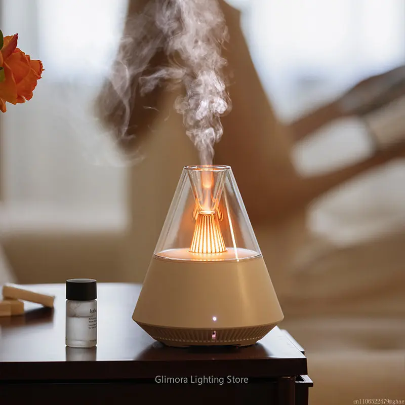 Water Mist Aromatherapy Night Light Humidifier for Bedroom, Essential Oil Diffuser with Soft Glow, Ornament Gift for Relaxation