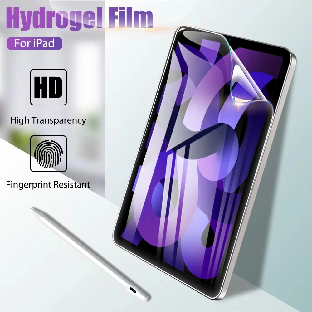

Hydrogel Film For Ipad Pro 13 11 Air 5 4 3 10.9 Screen Protector For Ipad Mini 6 10.2 9.7 9th Generatio 2022 2021 2020 No Glass
