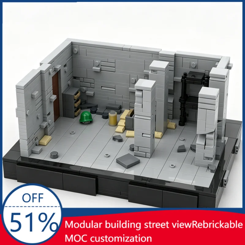 626-teiliges Kampfzerstörte-Stätten-Modell, individuelle Bausteine, Lernspielzeug, kreative Sammlung, Ausstellungsstück, Geschenk für Jungen und Erwachsene