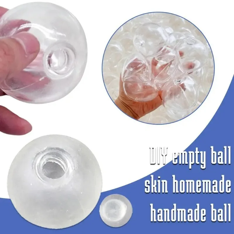 10pcs 4/5/6cm Empty DIY Squishy Skin High Transparent Soft TPR Shell For Maltose Filling Handmade Stress Relief Squeeze Toy 2026