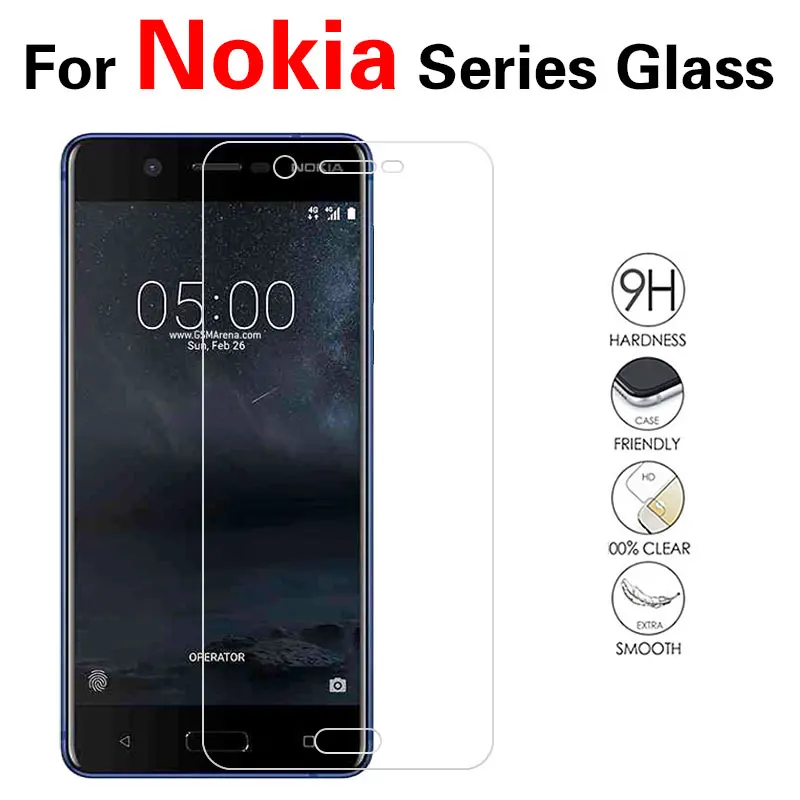 Front Tempered Glass Film For Nokia 2.1 640xl 950xl 1020 3 5 6 7 8 X6 6.1 Plus Screen Protector Clear Film With Cleaning Tools