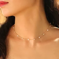 A stylish and minimalist faux pearl necklace, ideal for women's daily wear, gifting or party occasions. It pairs well with all kinds of outfits and fully embodies an elegant temperament. - Image 7