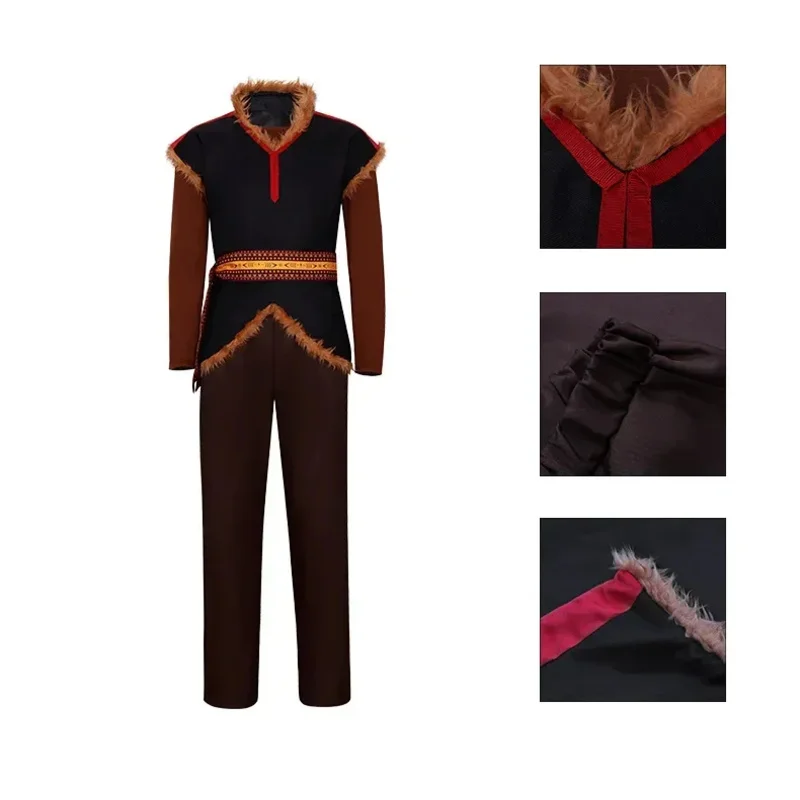 

aa69Kristoff Cosplay Costume Halloween Anime Outfit Men Stage Performance Roll Play Clothes Full Set Prince Played The Costu