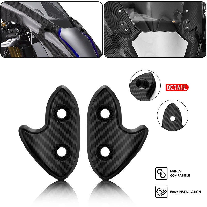 

New yzfr1 mirror cover For R1 2015-2019 R1M 2016-2019 R1 2009-2014 Motorcycle Carbon Fiber Windscreen Driven Mirror Cap