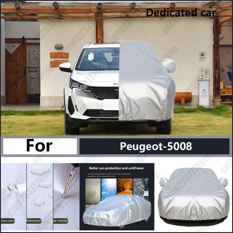 

For Peugeot-5008 Oxford cloth car cover for sun protection, rain resistance, and all season special car dust cover