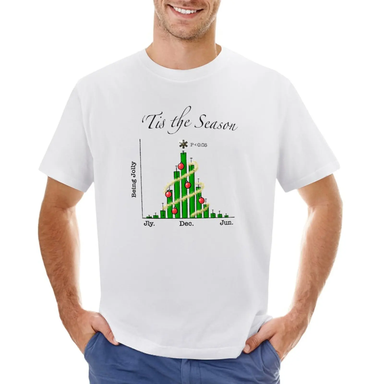 Tis the season Bar Graph T-shirt kawaii clothes summer tops Short sleeve tee men