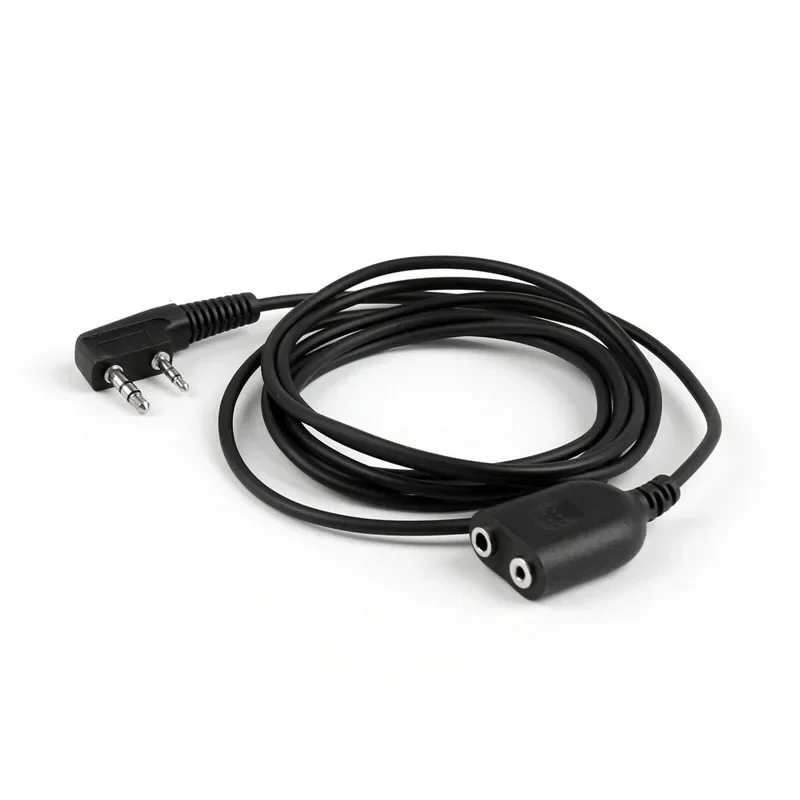 2m Long Audio Cable 2-Pin K-head Kenwood Baofeng Walkie Talkie Microphone Headset Male to Female Extension Cable Hand Mic Core