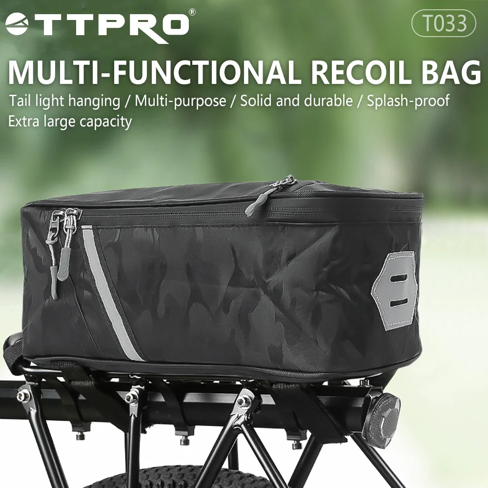 

TTPRO Waterproof Bicycle Saddle Bag Cycling Seat Bag for MTB Road Bike Storage Travel Tail Pack with Repair Tools Accessories