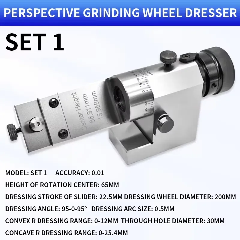 2026 Latest High Precision Optical Grinding Wheel Dresser with 4X Magnification Visual Radius Angle Adjustment for Diamond