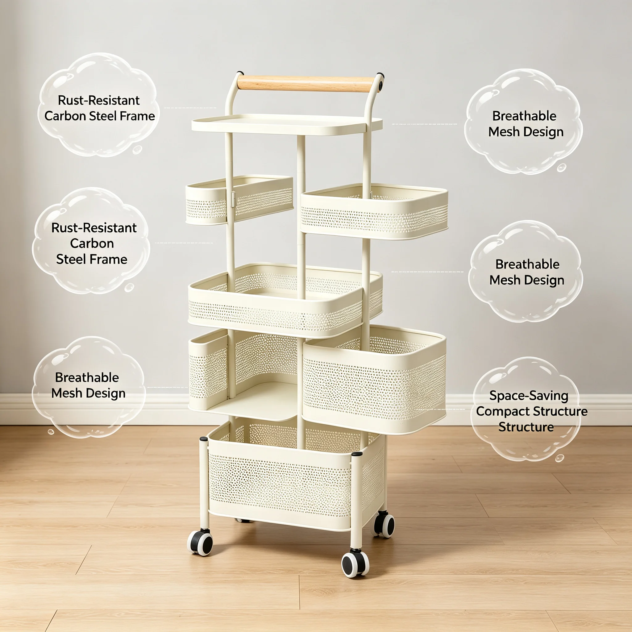 رف تخزين متحرك بـ 5 طبقات مع 1 - مراجعة Kitchen Appliances In White وسعره