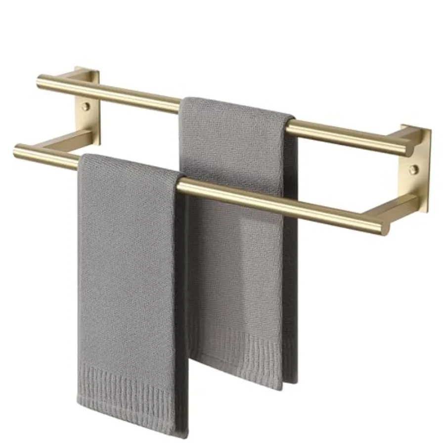 

Bathroom Double Towel Bar 24 Inch Wall Mount Towel Holder Towel Racks for Bathroom SUS304 Stainless Steel Towel Hanger Thickene