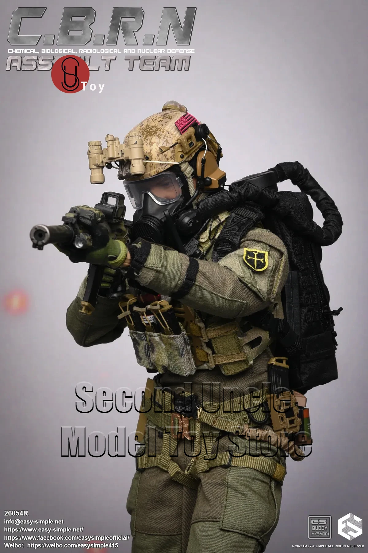 

Easy&Simple ES 26054R 1/6 CBRN Assault Team CBRN Army Soldier Military Action Figure Full Set Collectible Model Toys Gift