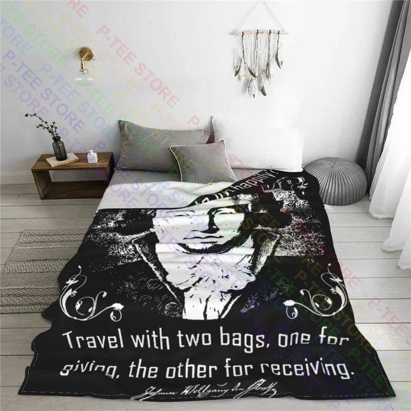 Goethe Do You Want To Live Happily Johann Wolfgang Von Goethe Quote Blanket Autumn Sofa Bed Mechanical Wash