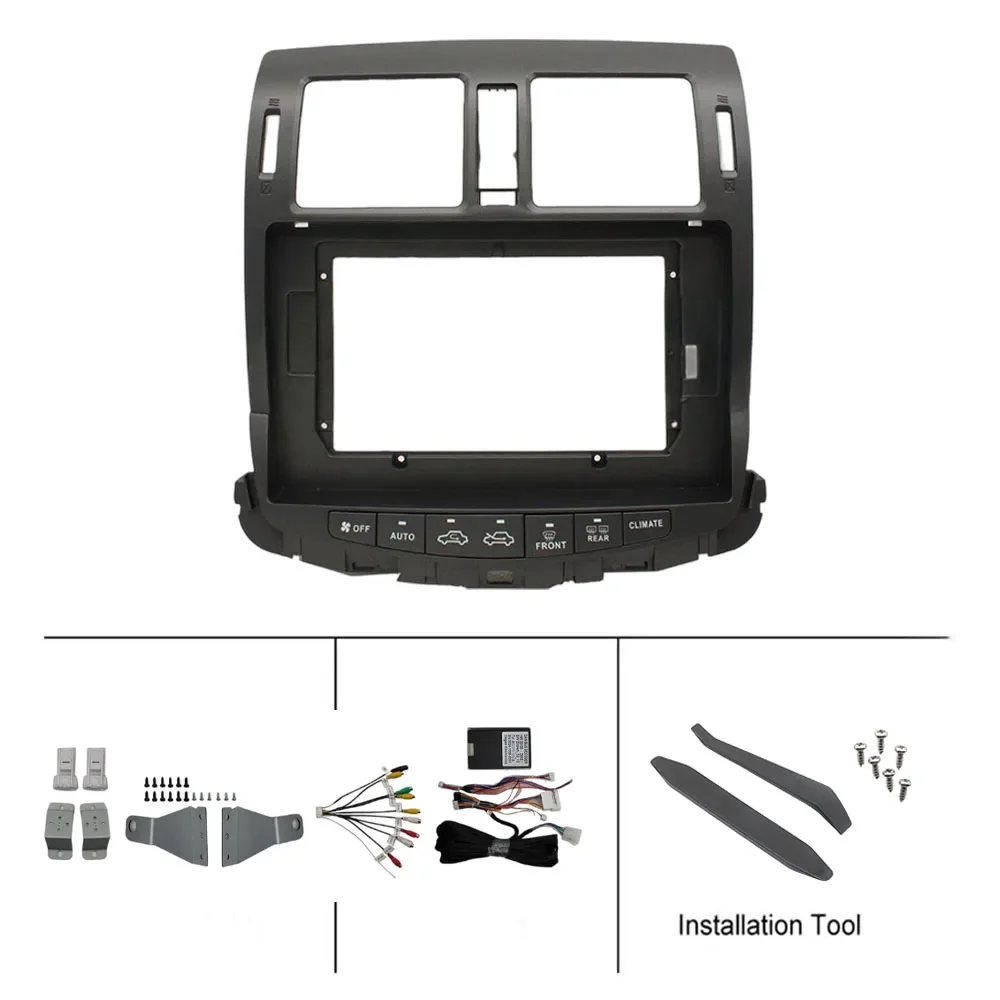 For Toyota Crown 13th 2010-2013 10Inch Car Frame Fascia Adapter Canbus Box Decoder Android Radio Dash Fitting Panel Kit