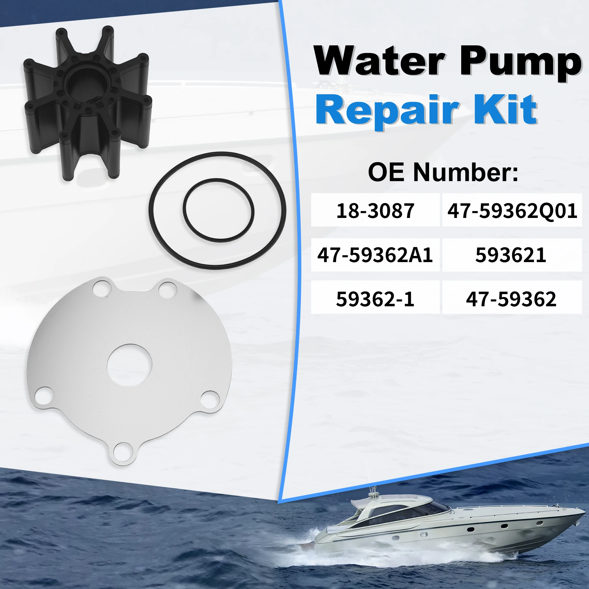 UXCELL Water Pump Impeller Kit for Mercury for Mercruiser for Bravo