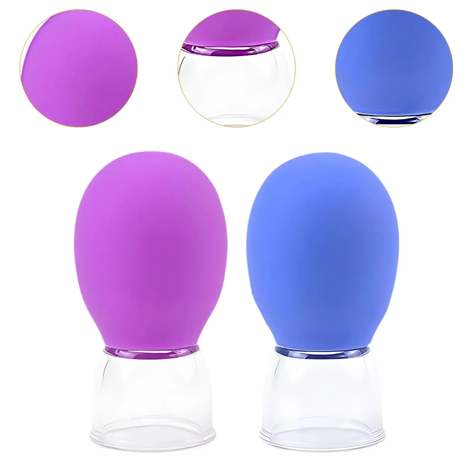 4-х предметный набор для банок для лица, силиконовые чашки для расслабления мышц спины